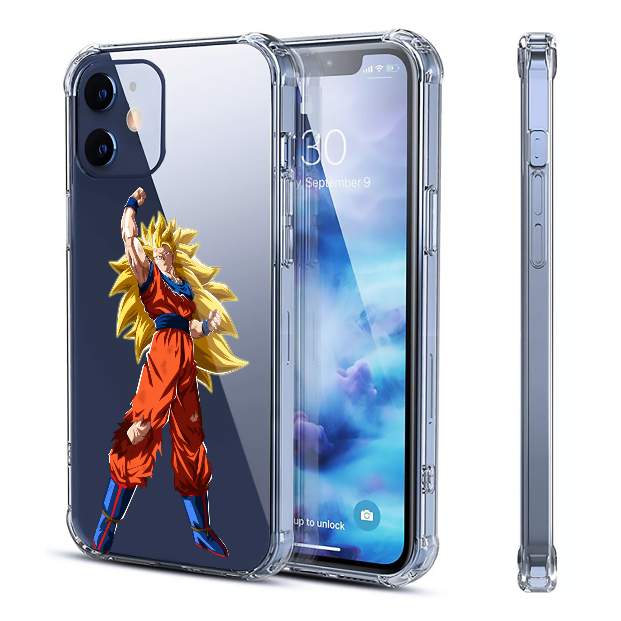 （画像用） ドラゴンボール 孫悟空（そん ごくう）Son Goku カカロット DRAGON BALL Kakarotto 【iPhone 12シリーズ対応】透明スマホケース（クリアソフトケース）